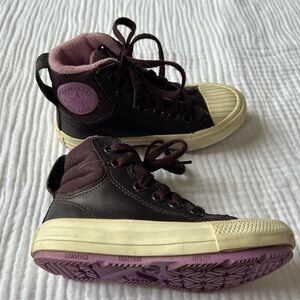 Converse Chuck Taylor Berkshire Purple Leather Boot/Sneakers, Sz. 11